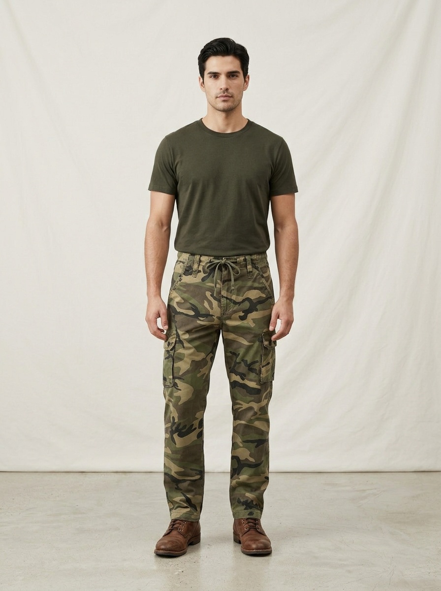 Straight Fit Outdoor Tactical Men's Cargo Pants for Casual Wear