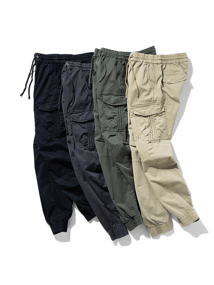 Vintage-Inspired Tapered Fit Stretch Men's Cargo Pants for Casual Wear
