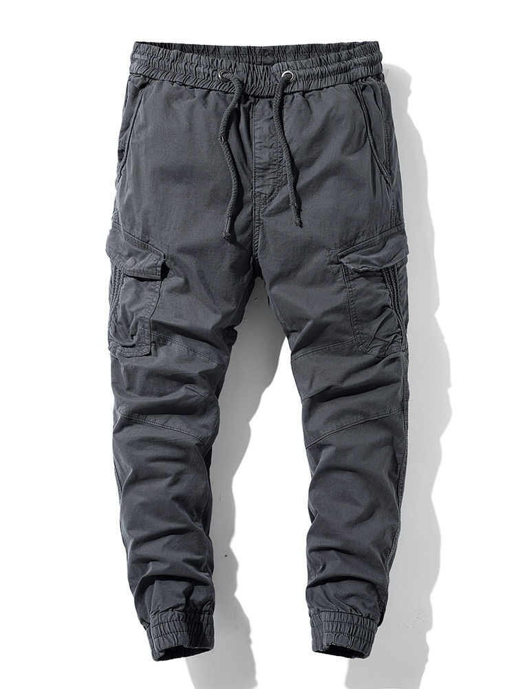 Vintage-Inspired Tapered Fit Stretch Men's Cargo Pants for Casual Wear
