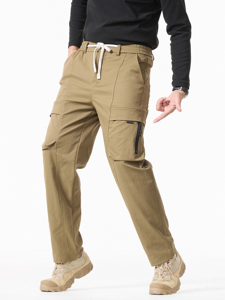 Vintage Wide-Leg Multi-Pocket Men's Cargo Pants for Casual Wear