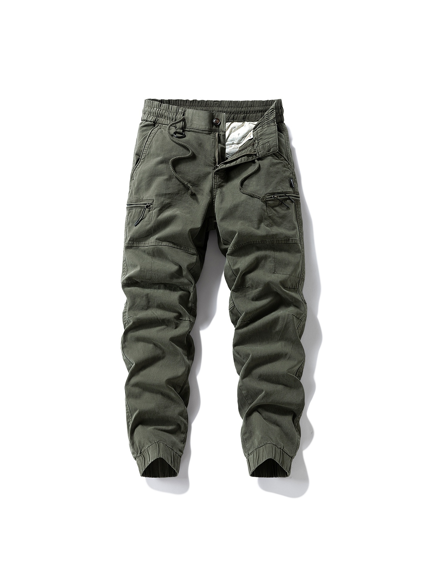 Vintage Multi-Pocket Outdoor Tapered Men's Cargo Pants for Casual Wear