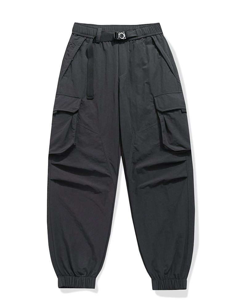 Fleece-Lined Wide-Leg Men's Cargo Pants for Winter Casual Wear