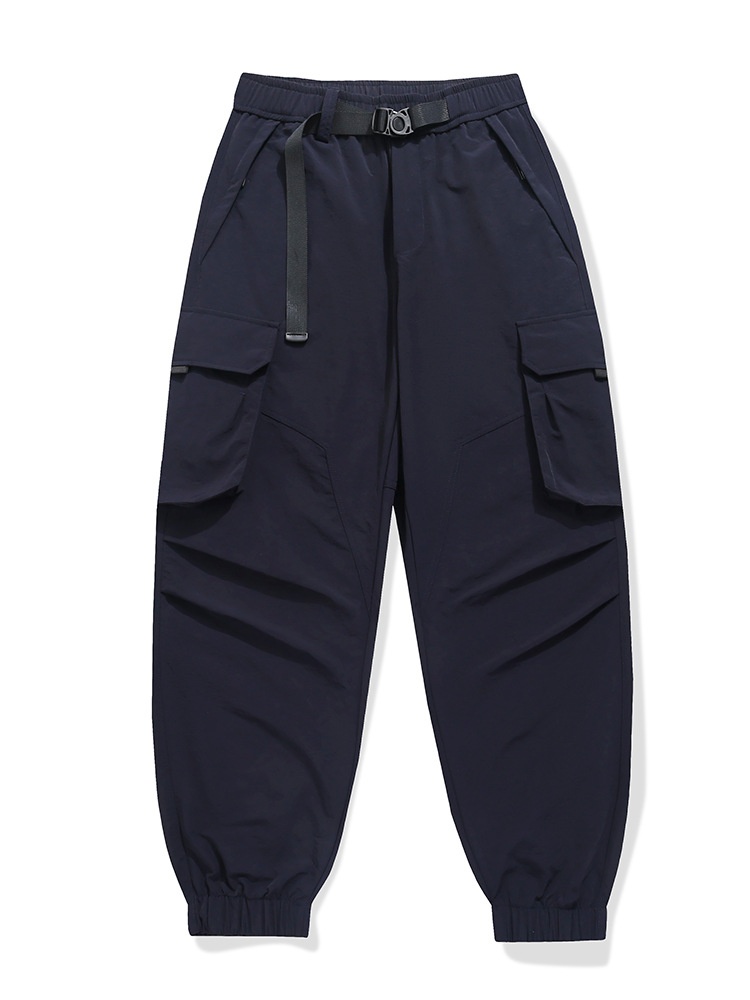 Fleece-Lined Wide-Leg Men's Cargo Pants for Winter Casual Wear