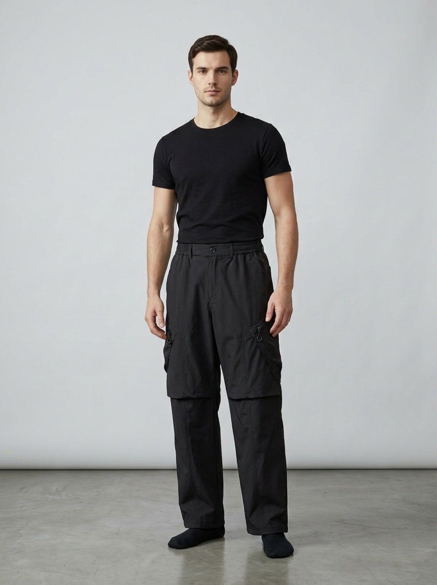 Wide-Leg Multi-Pocket Vintage Casual Men's Cargo Pants