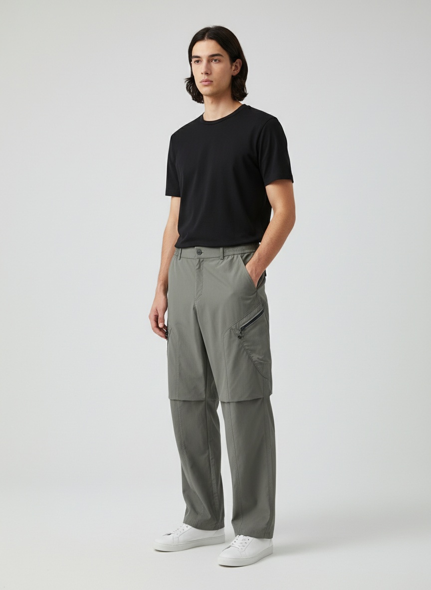 Wide-Leg Multi-Pocket Vintage Casual Men's Cargo Pants