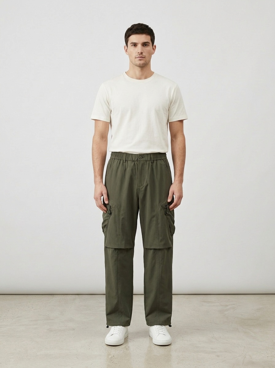 Wide-Leg Multi-Pocket Vintage Casual Men's Cargo Pants