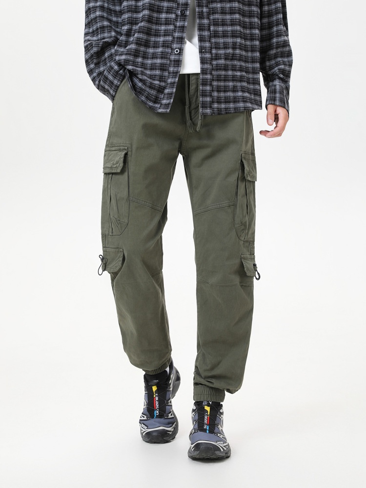 Multi-Pocket Cuffed Casual Autumn Men's Cargo Pants