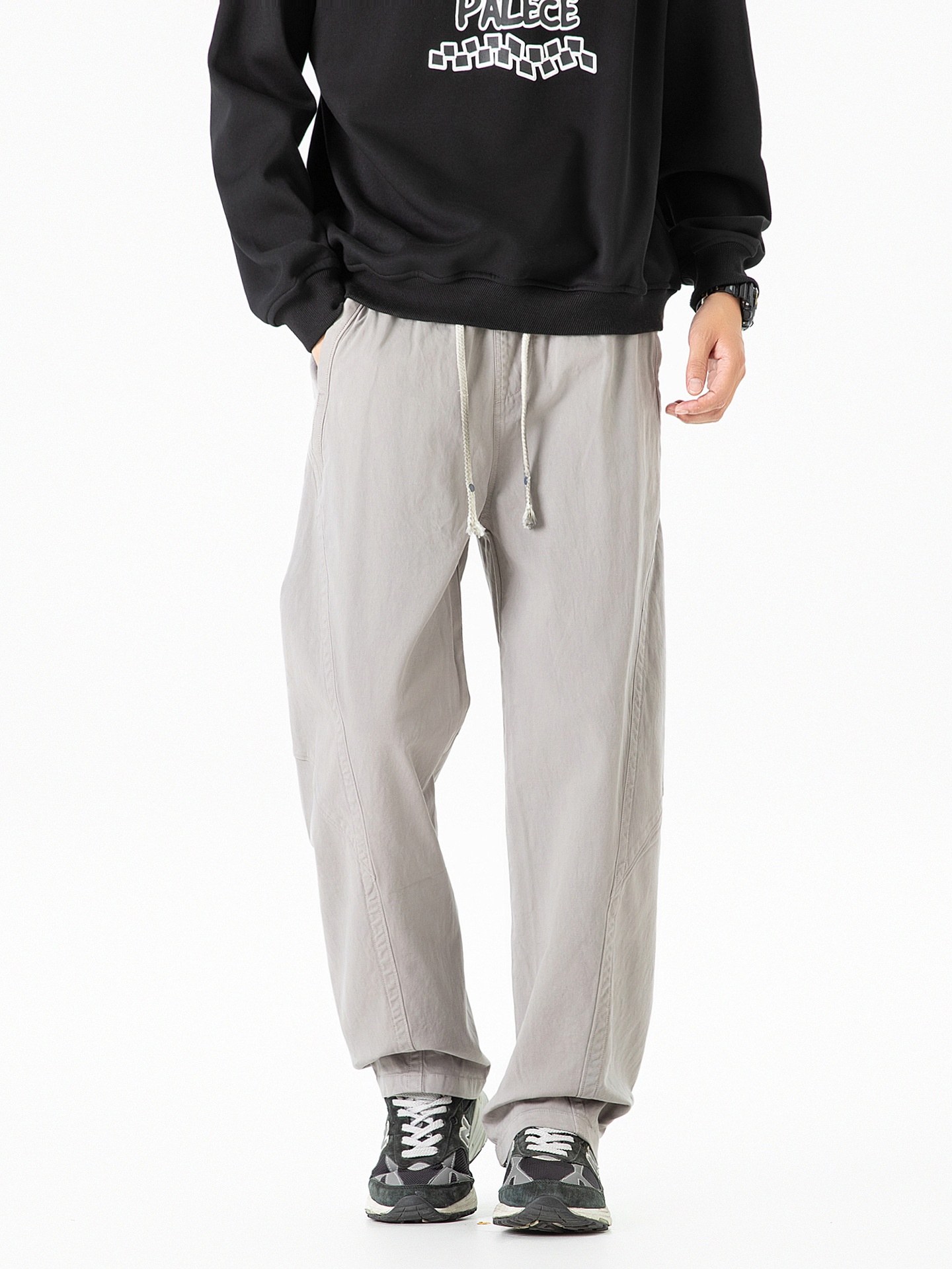 Loose Fit Wide-Leg Men's Cargo Pants for Casual Outdoor Wear