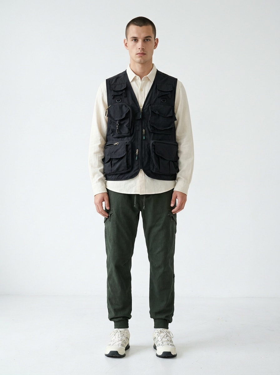 Relaxed Fit Multi-Pocket Men's Cargo Pants for Outdoor Casual Wear