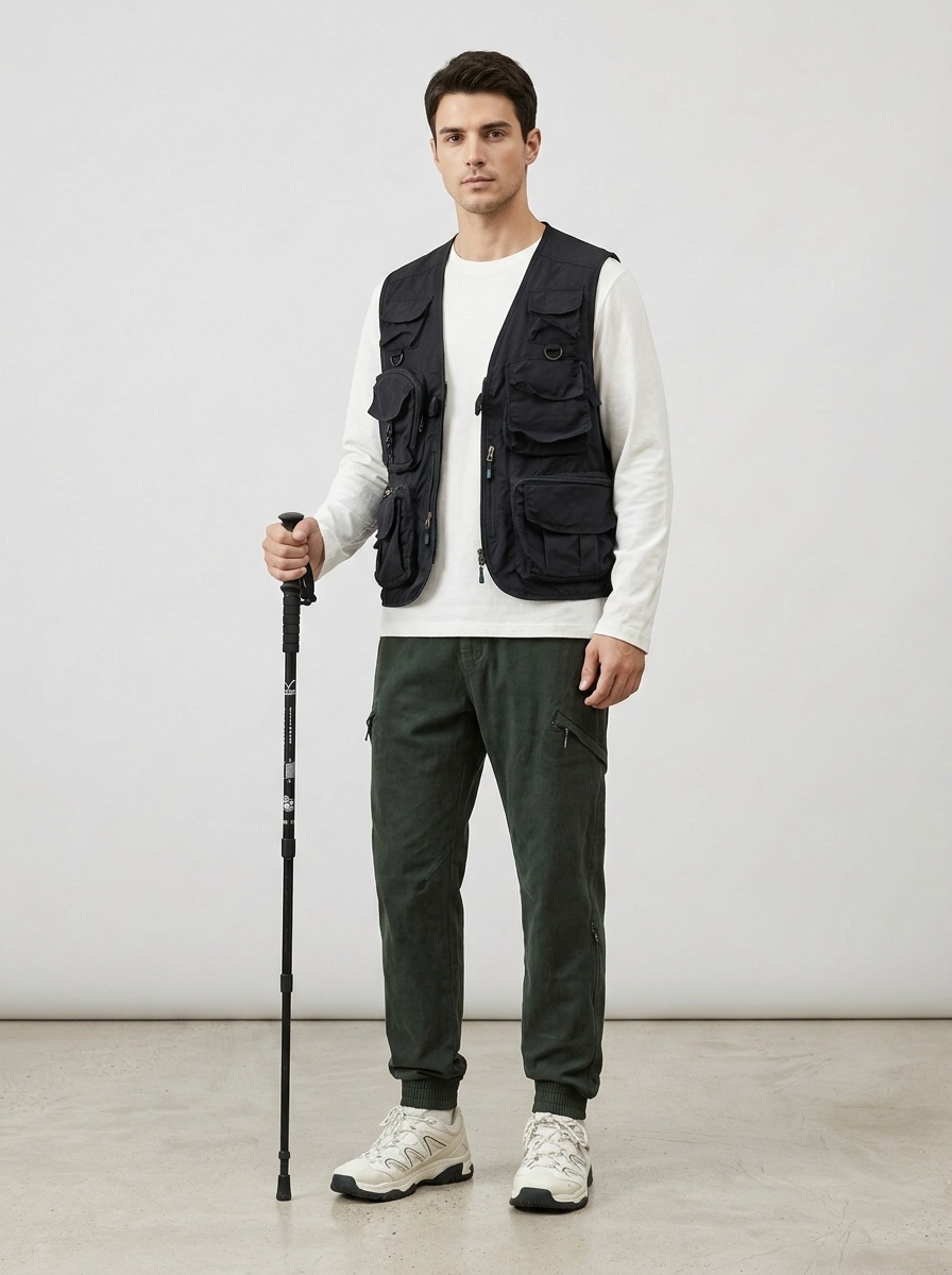Relaxed Fit Multi-Pocket Men's Cargo Pants for Outdoor Casual Wear
