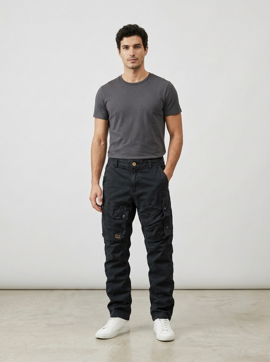 Multi-Pocket Casual Spring Men's Cargo Pants for Outdoor Wear