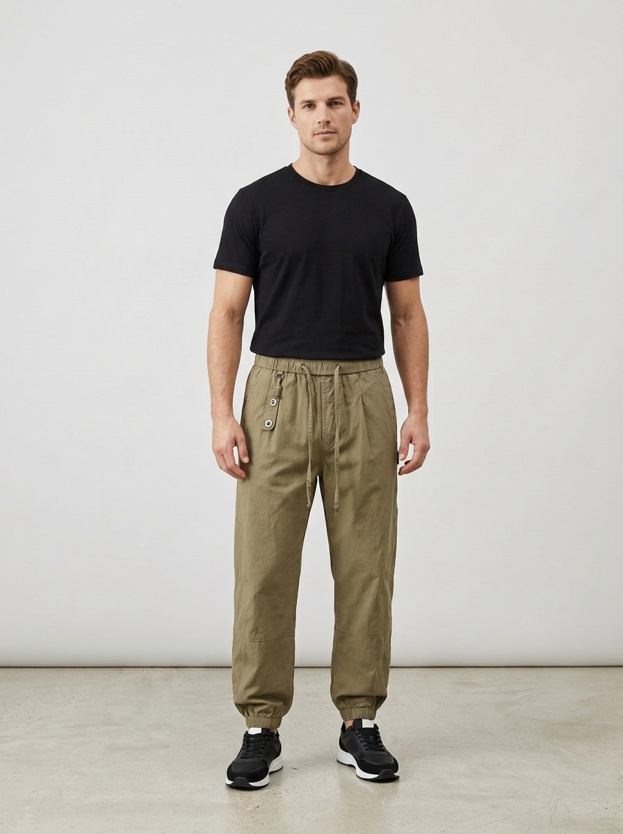 Loose Fit Straight Leg Men's Cargo Pants for Outdoor Casual Wear