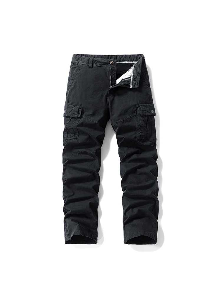 Loose Fit Straight Leg Multi-Pocket Men's Cargo Pants for Outdoor Casual Wear