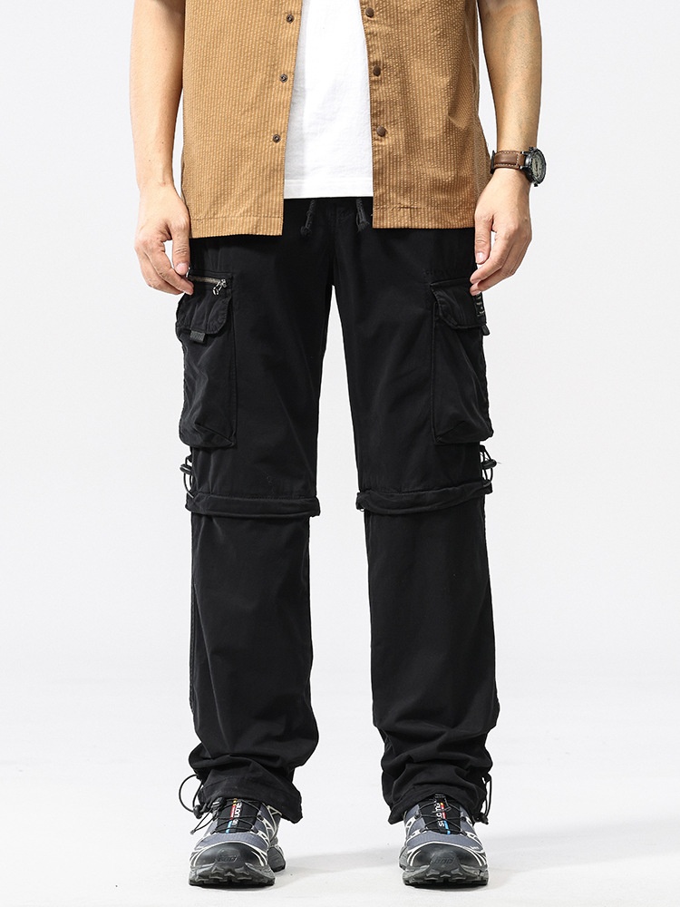 Relaxed Fit Straight Leg Men's Cargo Pants for Outdoor Casual Wear
