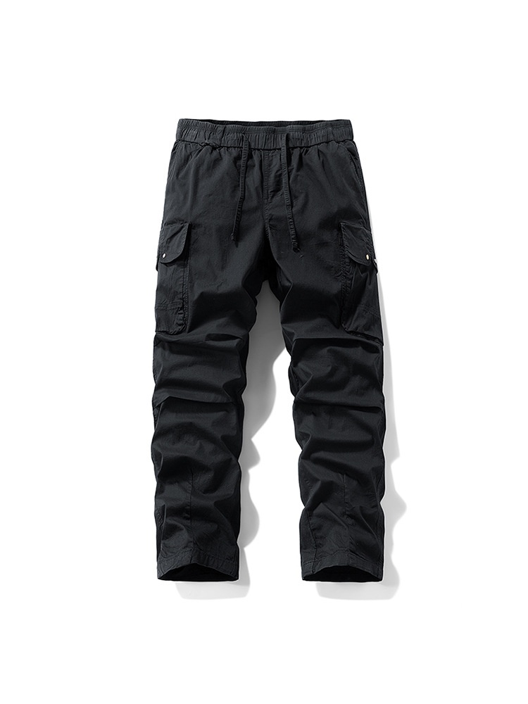 Functional Multi-Pocket Retro Style Men's Cargo Pants for Spring and Summer Casual Wear