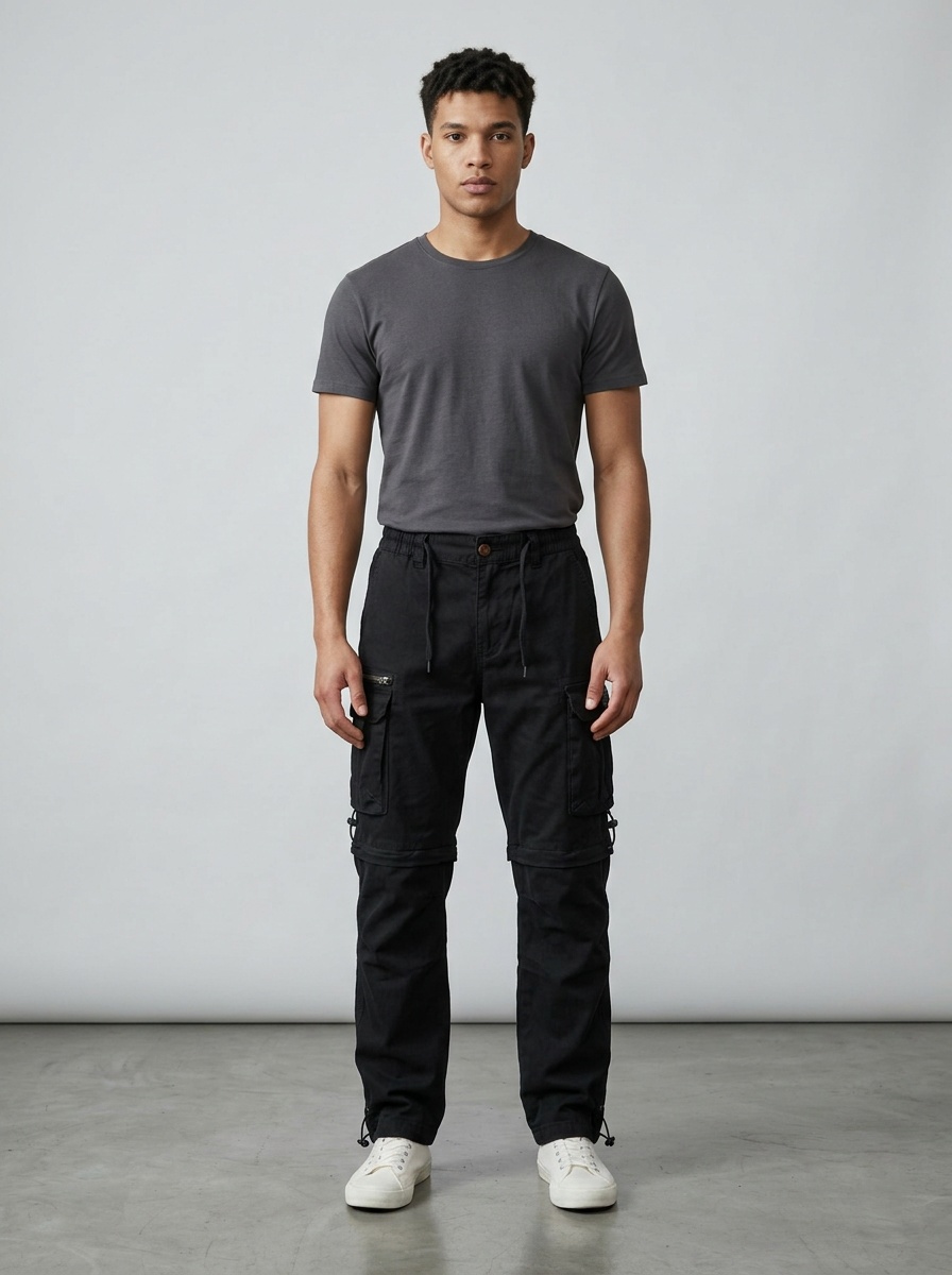 Straight Leg Loose Fit High Street Outdoor Men's Cargo Pants for Casual Wear