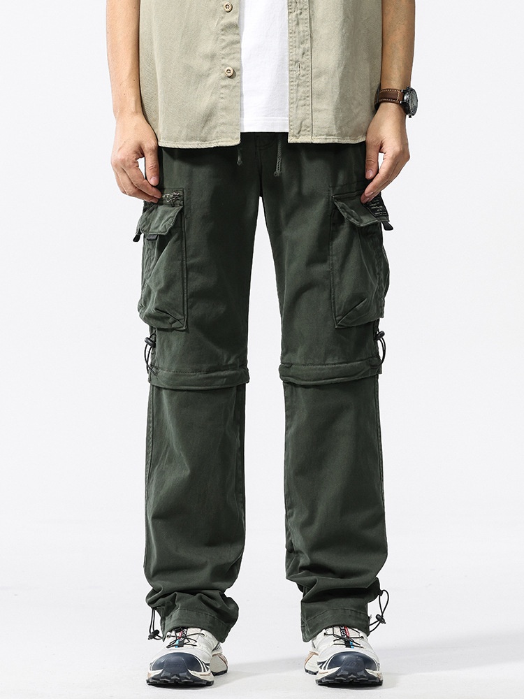 Straight Leg Loose Fit High Street Outdoor Men's Cargo Pants for Casual Wear