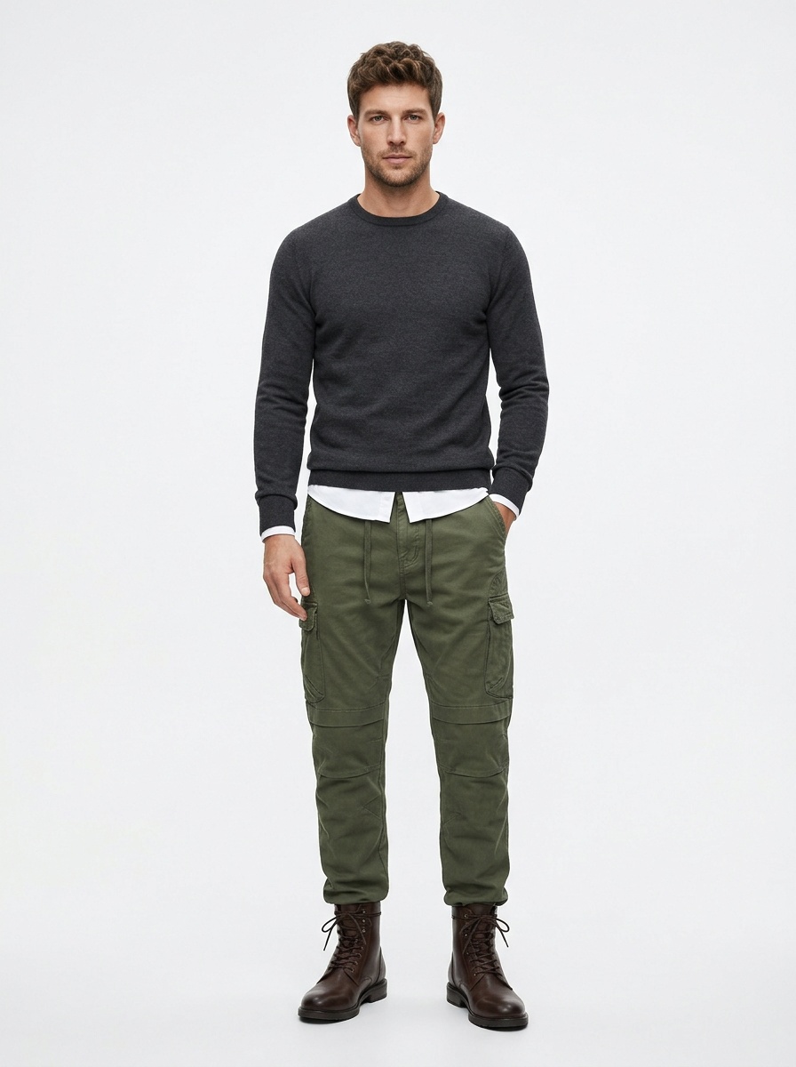 Straight Fit Tactical Multi-Pocket Men's Cargo Pants for Outdoor Casual Wear