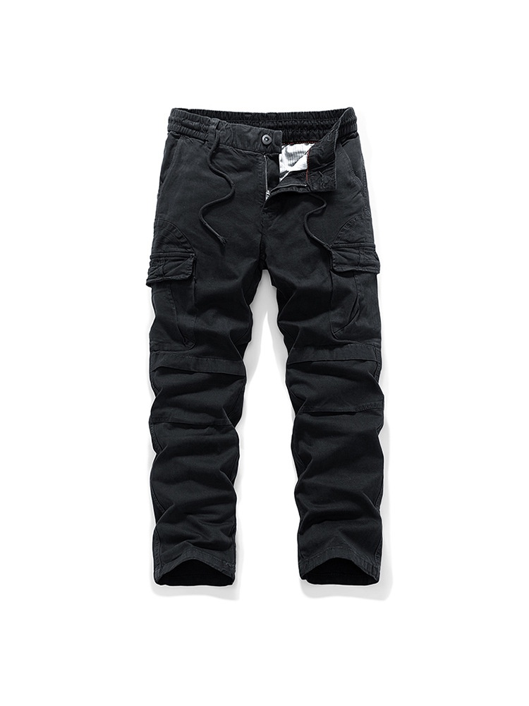 Straight Fit Tactical Multi-Pocket Men's Cargo Pants for Outdoor Casual Wear
