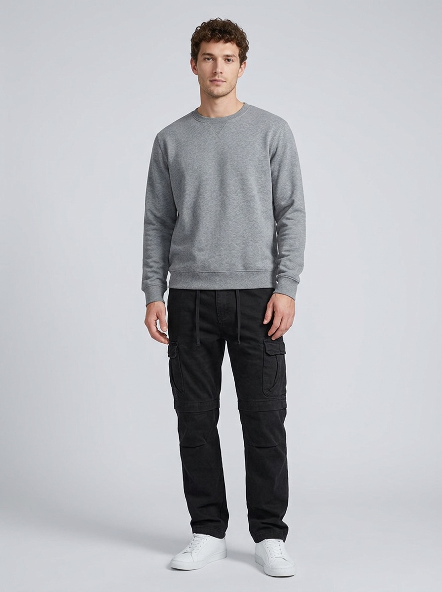 Straight Fit Tactical Multi-Pocket Men's Cargo Pants for Outdoor Casual Wear