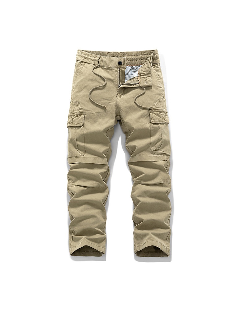 Straight Fit Tactical Multi-Pocket Men's Cargo Pants for Outdoor Casual Wear