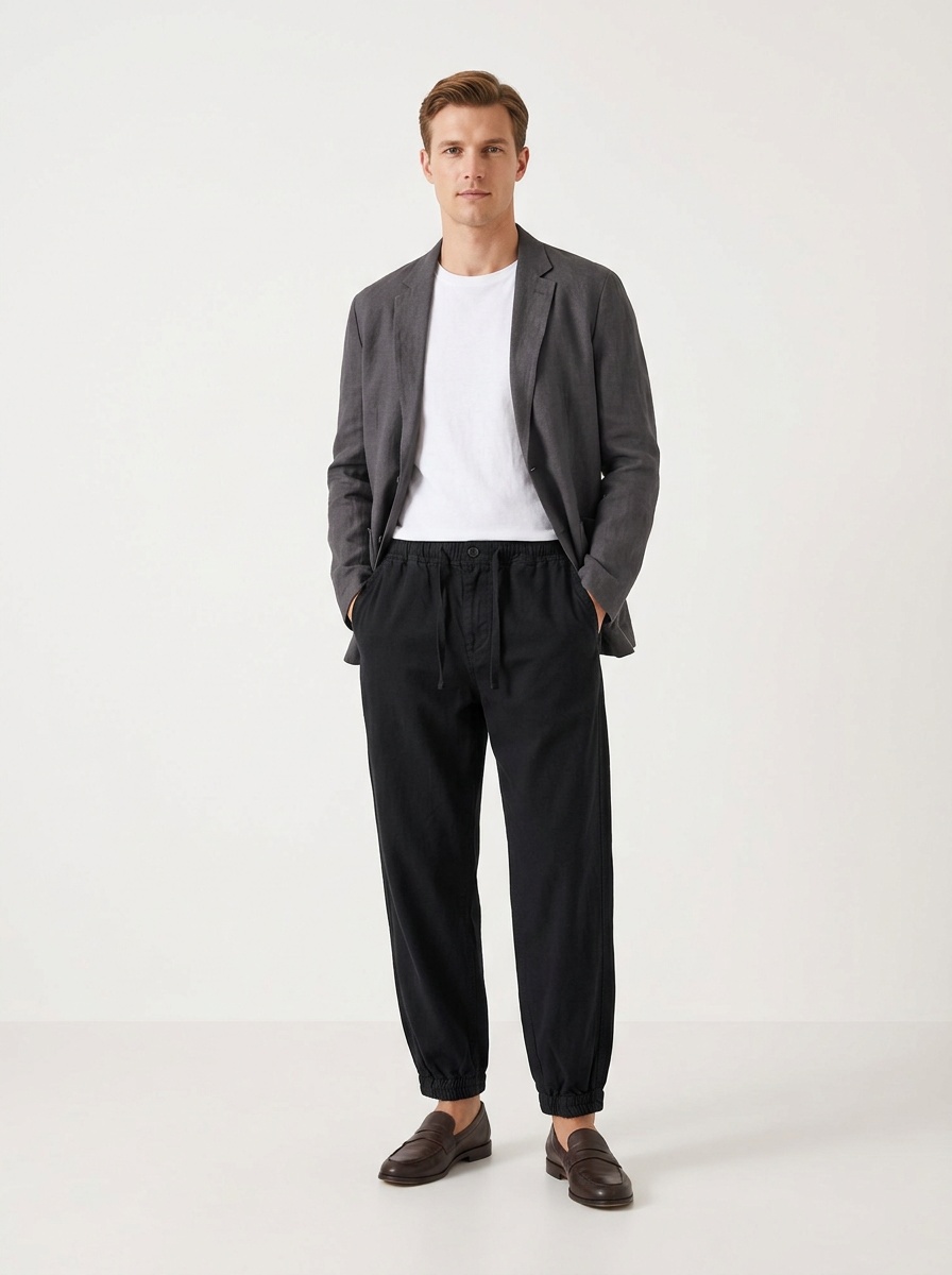 Vintage-Inspired Loose Fit Cuffed Men's Cargo Pants for Casual Sports Wear