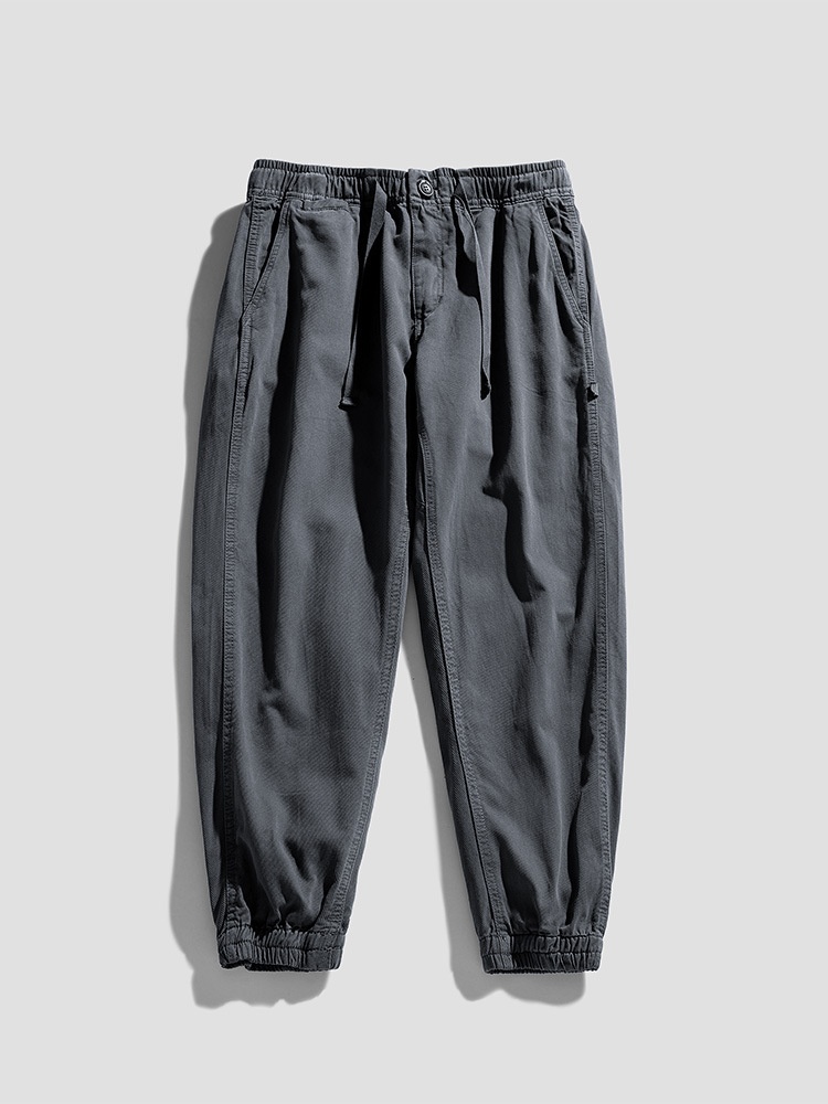 Vintage-Inspired Loose Fit Cuffed Men's Cargo Pants for Casual Sports Wear