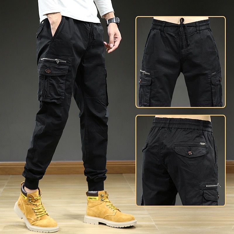 Tapered Fit Versatile Men's Cargo Pants for Casual Athletic Wear