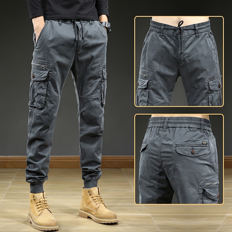Tapered Fit Versatile Men's Cargo Pants for Casual Athletic Wear