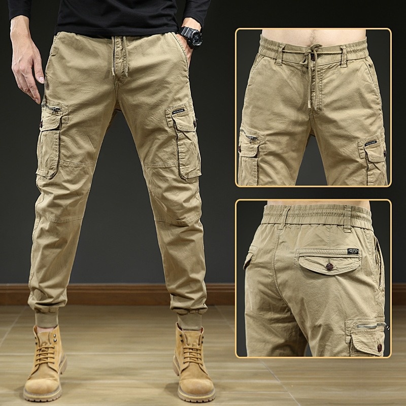 Tapered Fit Versatile Men's Cargo Pants for Casual Athletic Wear