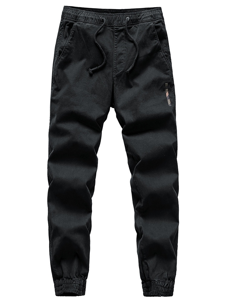 Vintage-Inspired Minimalist Tapered Men's Cargo Pants for Athletic Casual Wear