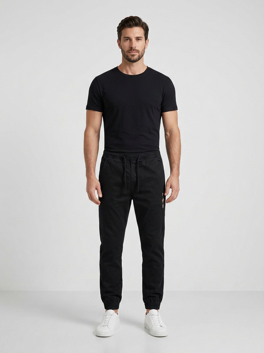 Vintage-Inspired Minimalist Tapered Men's Cargo Pants for Athletic Casual Wear