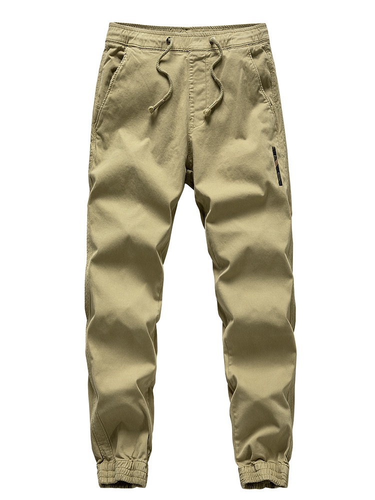 Vintage-Inspired Minimalist Tapered Men's Cargo Pants for Athletic Casual Wear
