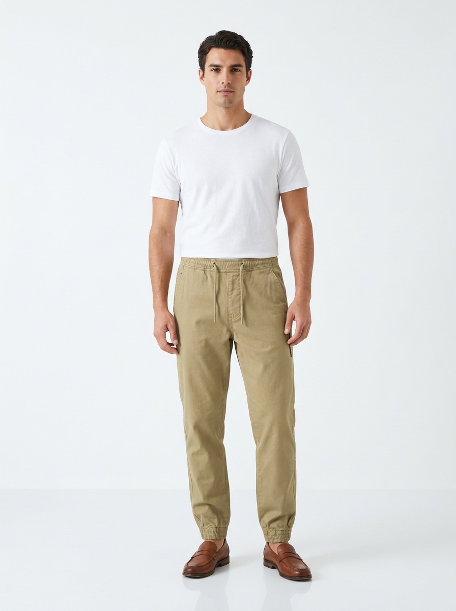 Vintage-Inspired Minimalist Tapered Men's Cargo Pants for Athletic Casual Wear