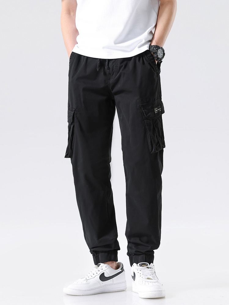 Vintage Stretch Fit Tapered Men's Cargo Pants for Casual Wear