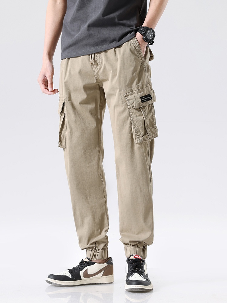 Vintage Stretch Fit Tapered Men's Cargo Pants for Casual Wear