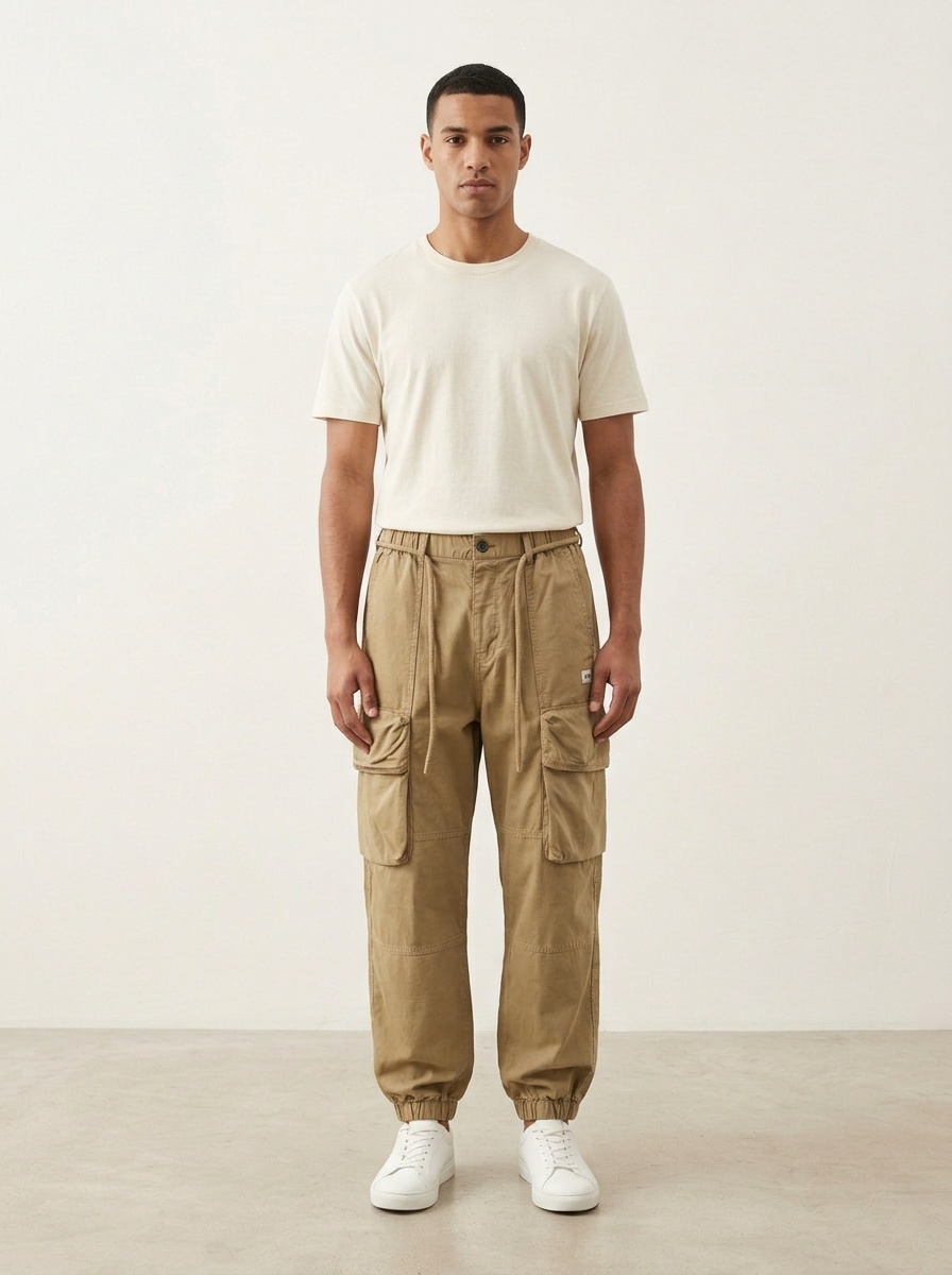Tapered Fit Trendy Men's Cargo Pants for Casual Streetwear