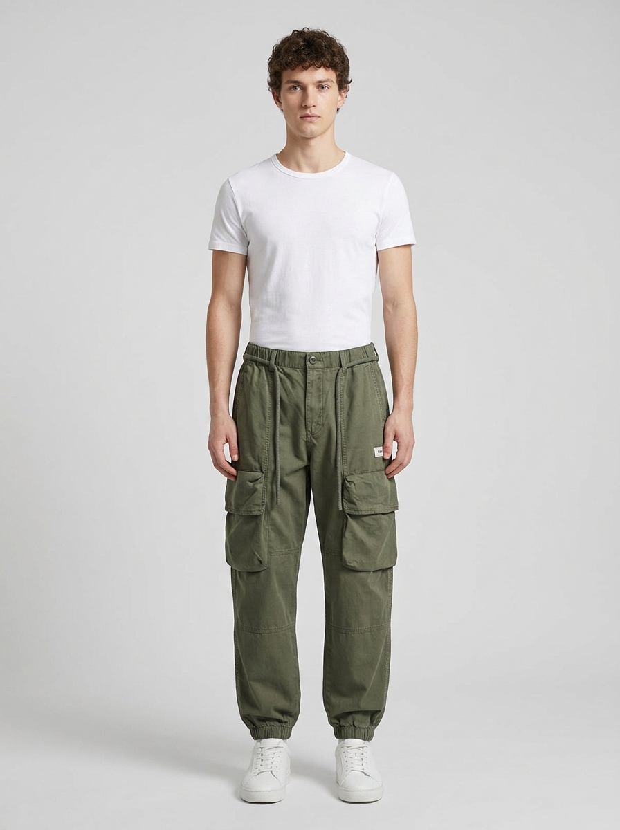 Tapered Fit Trendy Men's Cargo Pants for Casual Streetwear