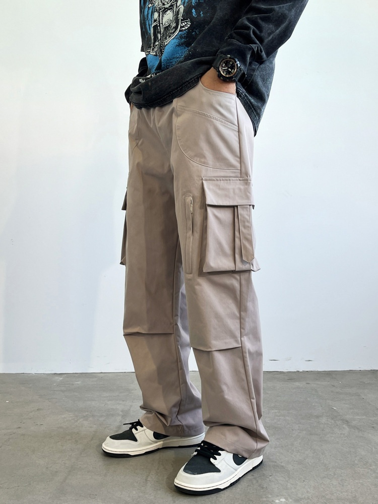 Wide-Leg Multi-Pocket Stretch Winter Casual Men's Cargo Pants