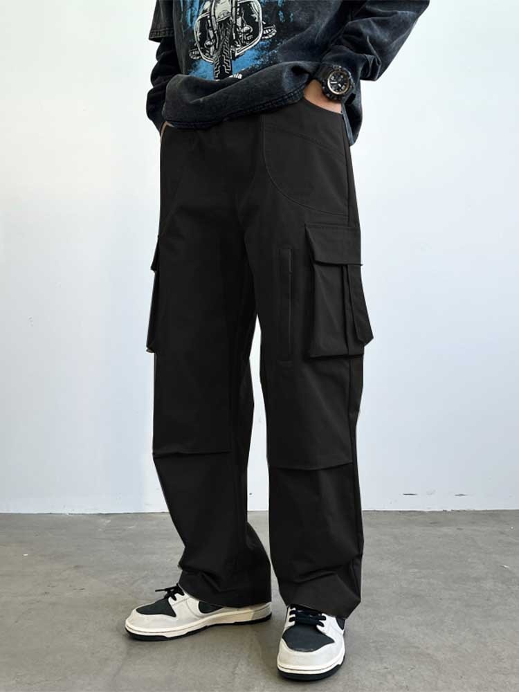 Wide-Leg Multi-Pocket Stretch Winter Casual Men's Cargo Pants