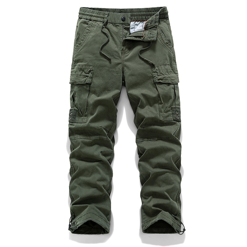 Straight Leg Multi-Pocket Men's Cargo Pants for Casual Athletic Wear