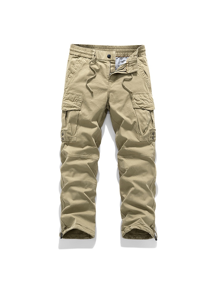 Straight Leg Multi-Pocket Men's Cargo Pants for Casual Athletic Wear