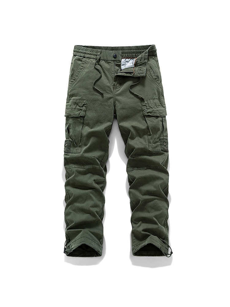 Straight Leg Multi-Pocket Men's Cargo Pants for Casual Athletic Wear