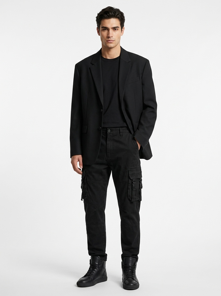 Straight Leg Multi-Pocket Men's Cargo Pants for Outdoor Hiking and Casual Wear