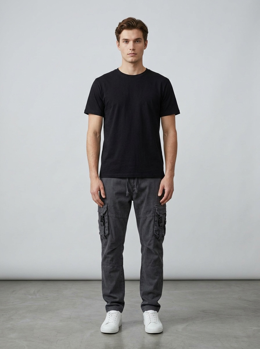 Straight Leg Multi-Pocket Men's Cargo Pants for Outdoor Hiking and Casual Wear