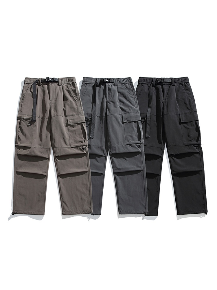 Functional Wide-Leg Multi-Pocket Men's Cargo Pants for Casual Wear