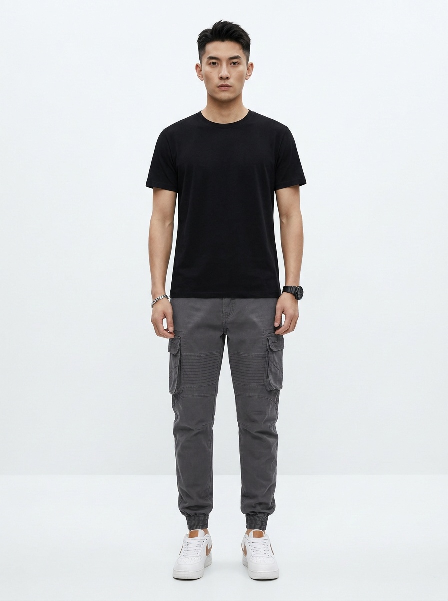 Relaxed Fit Vintage Multi-Pocket Men's Jogger Cargo Pants