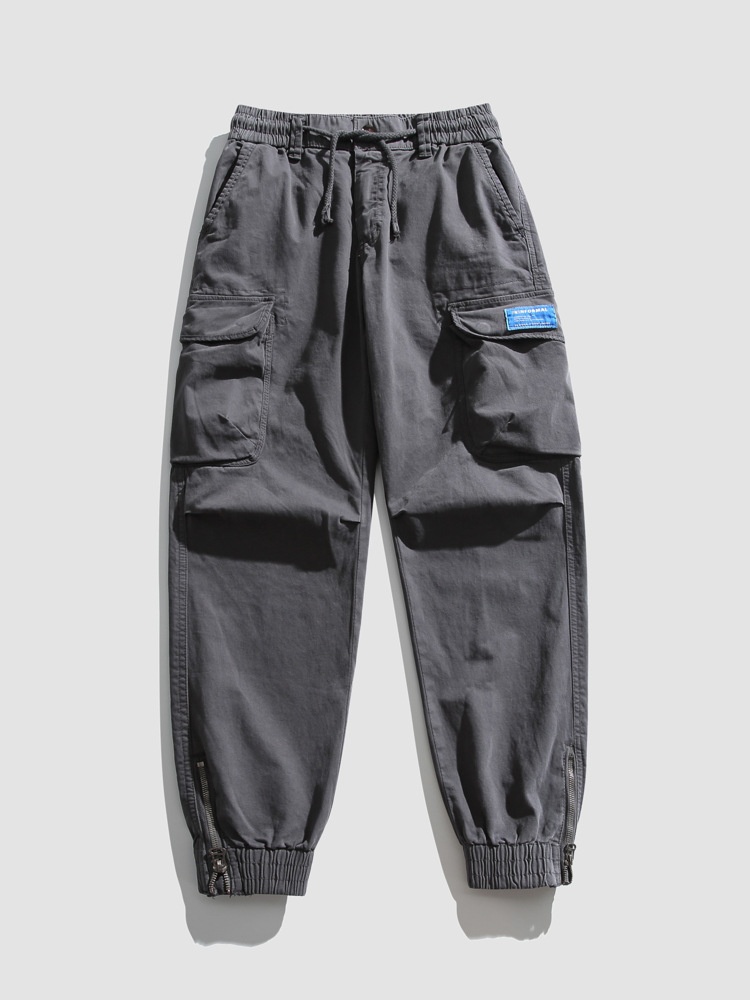 Athletic Tapered Fit Men's Cargo Pants for Summer Outdoor Casual Wear
