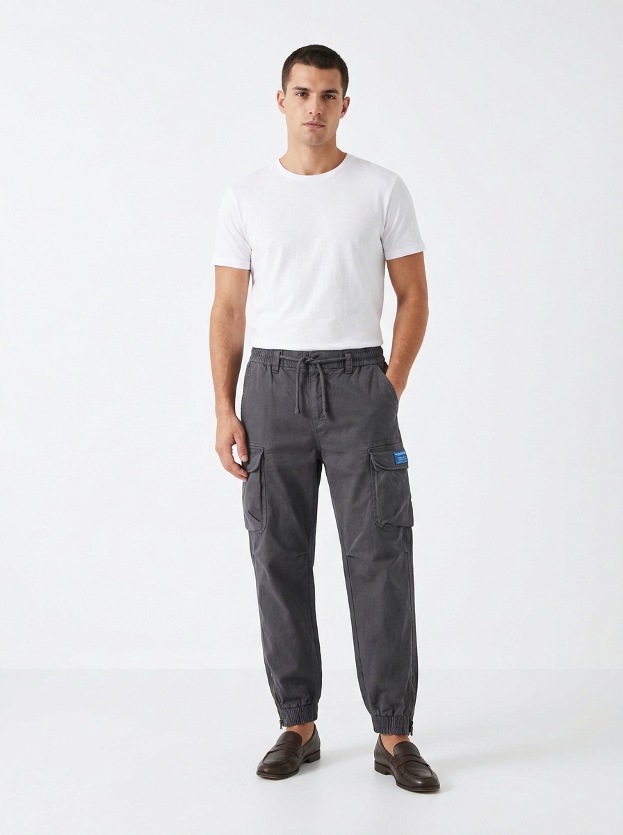 Athletic Tapered Fit Men's Cargo Pants for Summer Outdoor Casual Wear