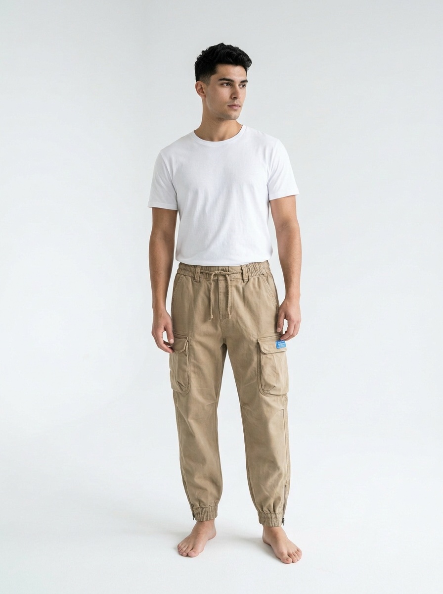 Athletic Tapered Fit Men's Cargo Pants for Summer Outdoor Casual Wear